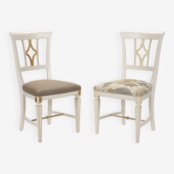Set of two wooden chairs