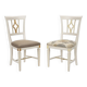 Set of two wooden chairs.