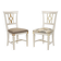 Set of two wooden chairs.