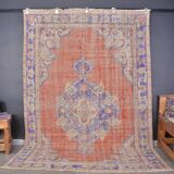Anatique Handmade Vintage Oushak Carpet sku 2300