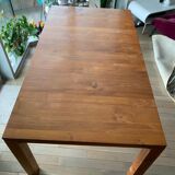 Teak dining table with extension cords