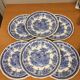 6 flat plates Luneville KG blue
