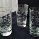 4 Verres à eau ou orangeade en verre gravé