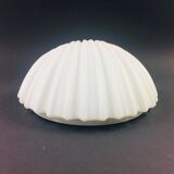 Large Vintage Opaline Glass Shell-Shaped Wall Lights from Limburg, 1970s