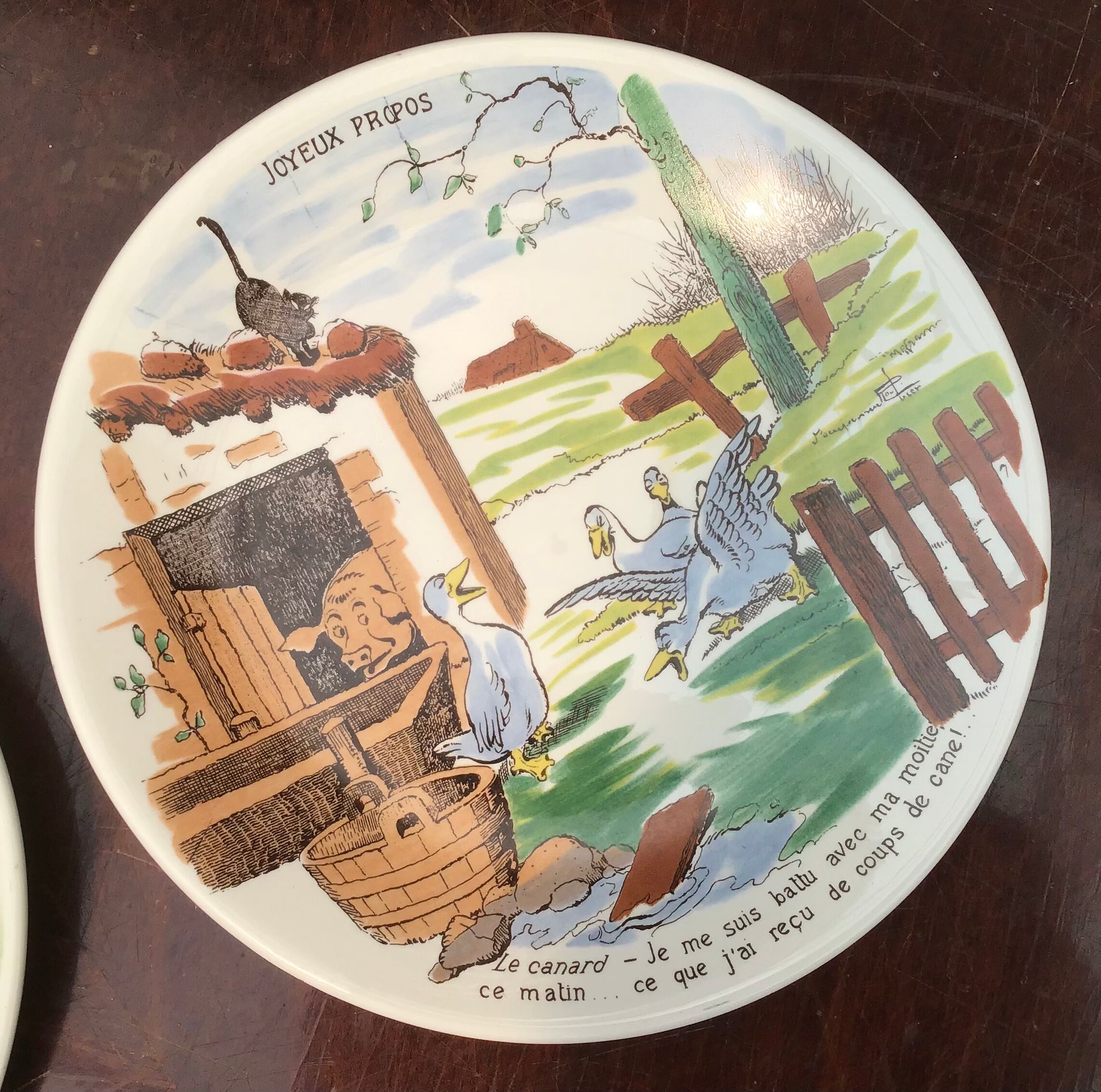 4 Talking plates illustrated by Benjamin Rabier