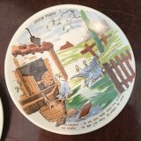 4 Assiettes parlantes illustrées par Benjamin Rabier