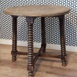 Side table turned wooden legs