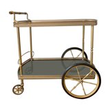 Rolling service gilded brass