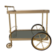 Rolling service gilded brass