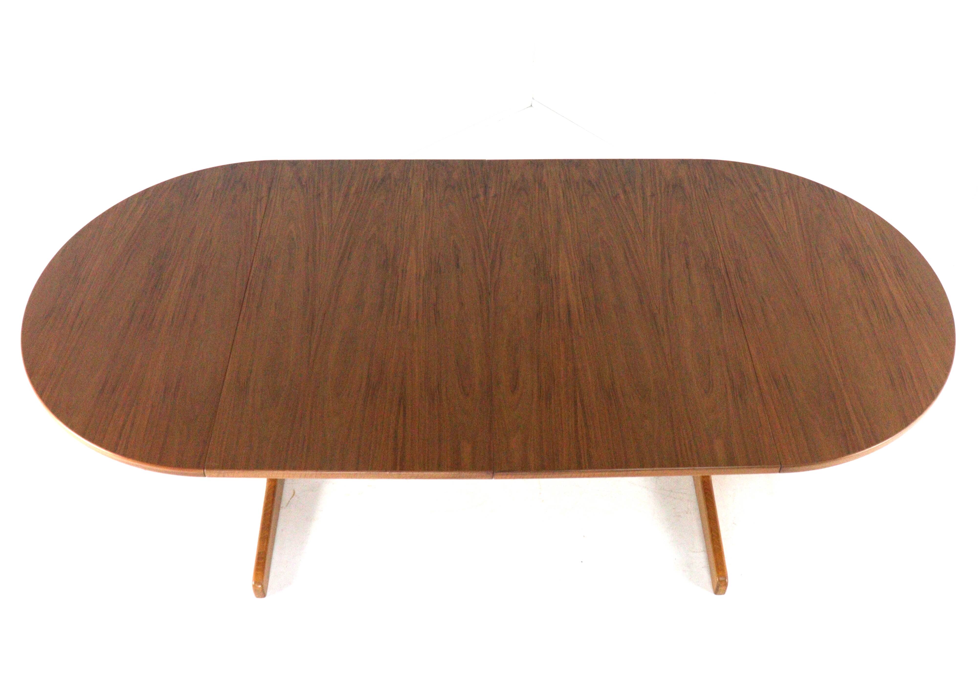 Round extendable dining table 2x 'Vienna' Thonet - mid-century modern style