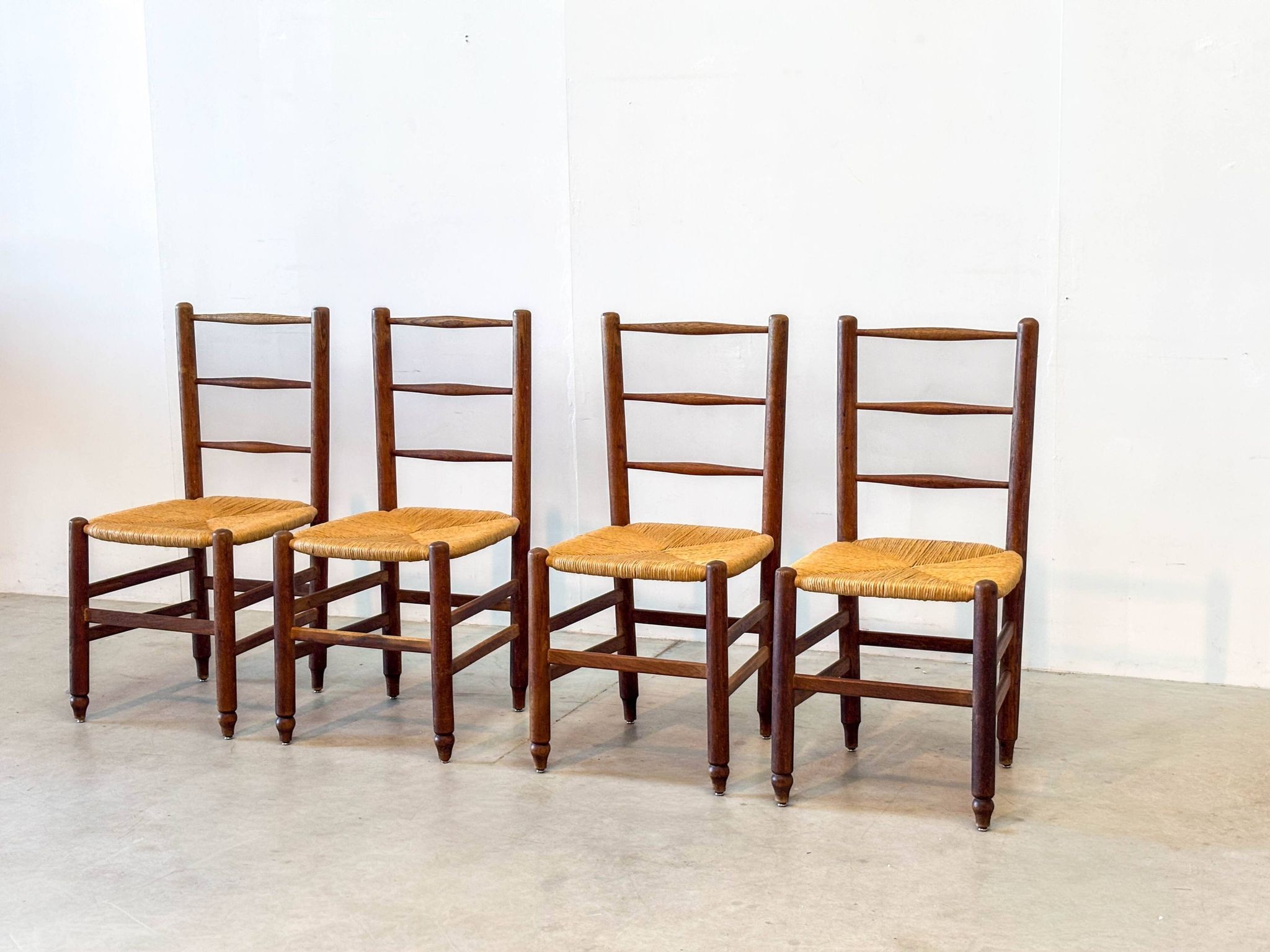 Set of four French dining chairs