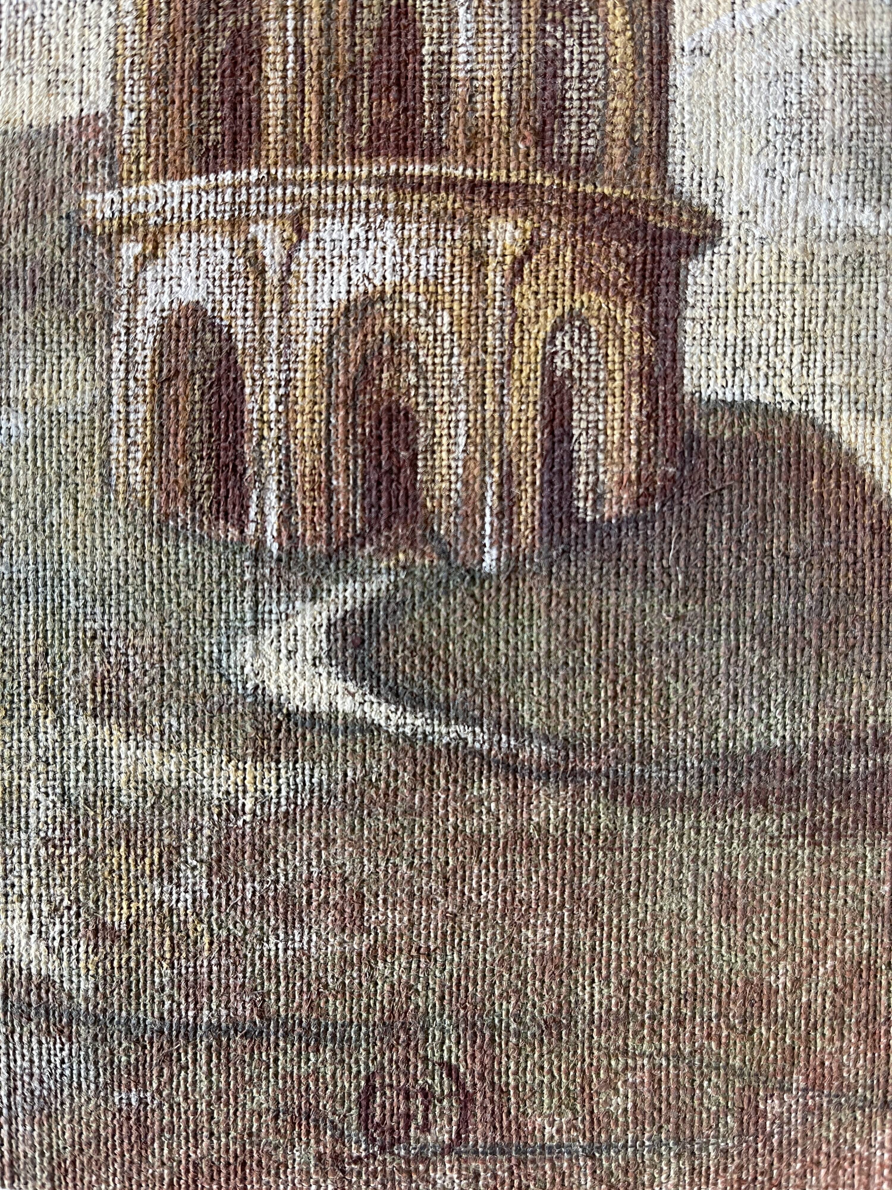 Oil on canvas landscape a l'antique signed gouny et marange