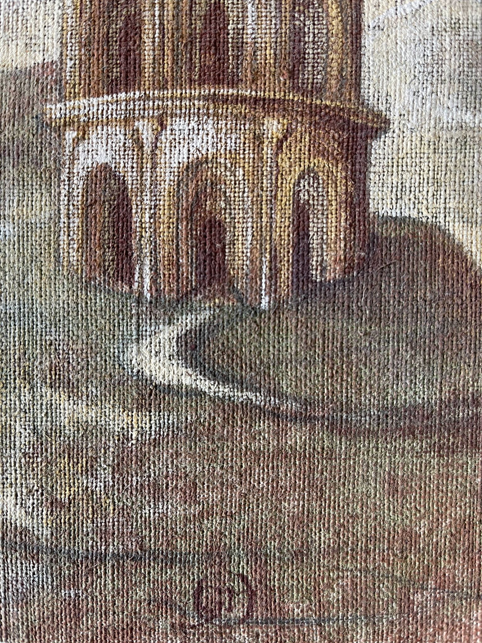 Oil on canvas landscape a l'antique signed gouny et marange