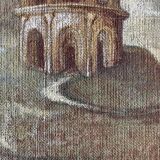 Oil on canvas landscape a l'antique signed gouny et marange