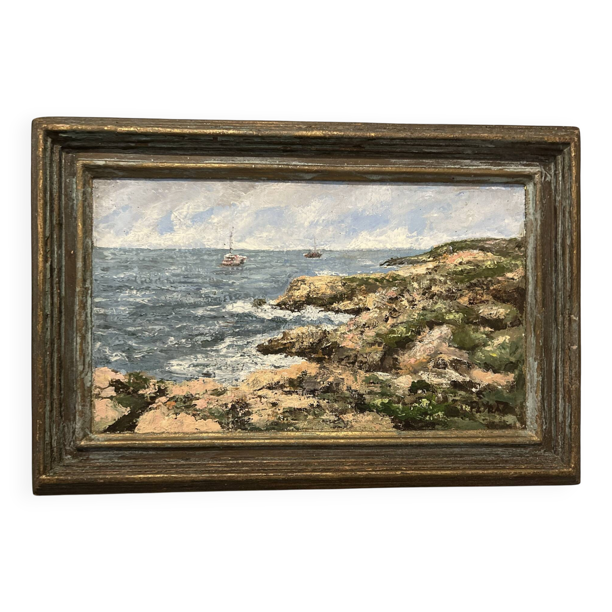 Tableau, marine by Louis Peyrat (1911-1999)