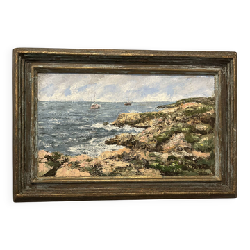 Painting, marine by Louis Peyrat (1911-1999)