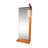 Scandinavian vintage teak opaline wall mirror 1960