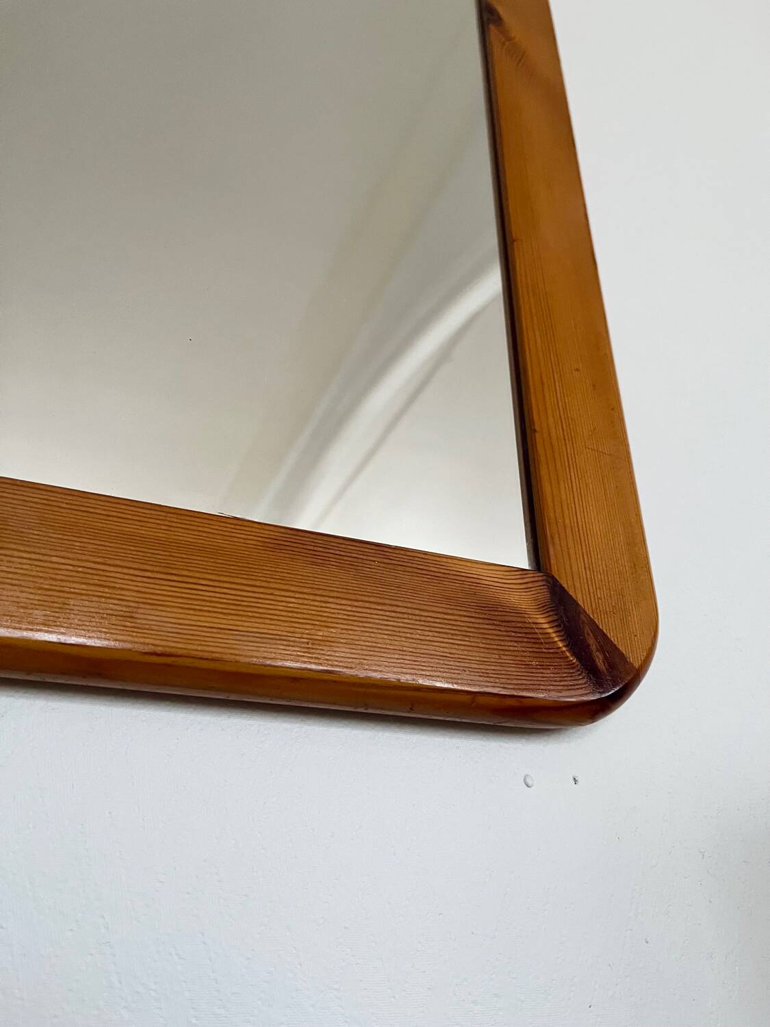 Vintage 70s pine mirror