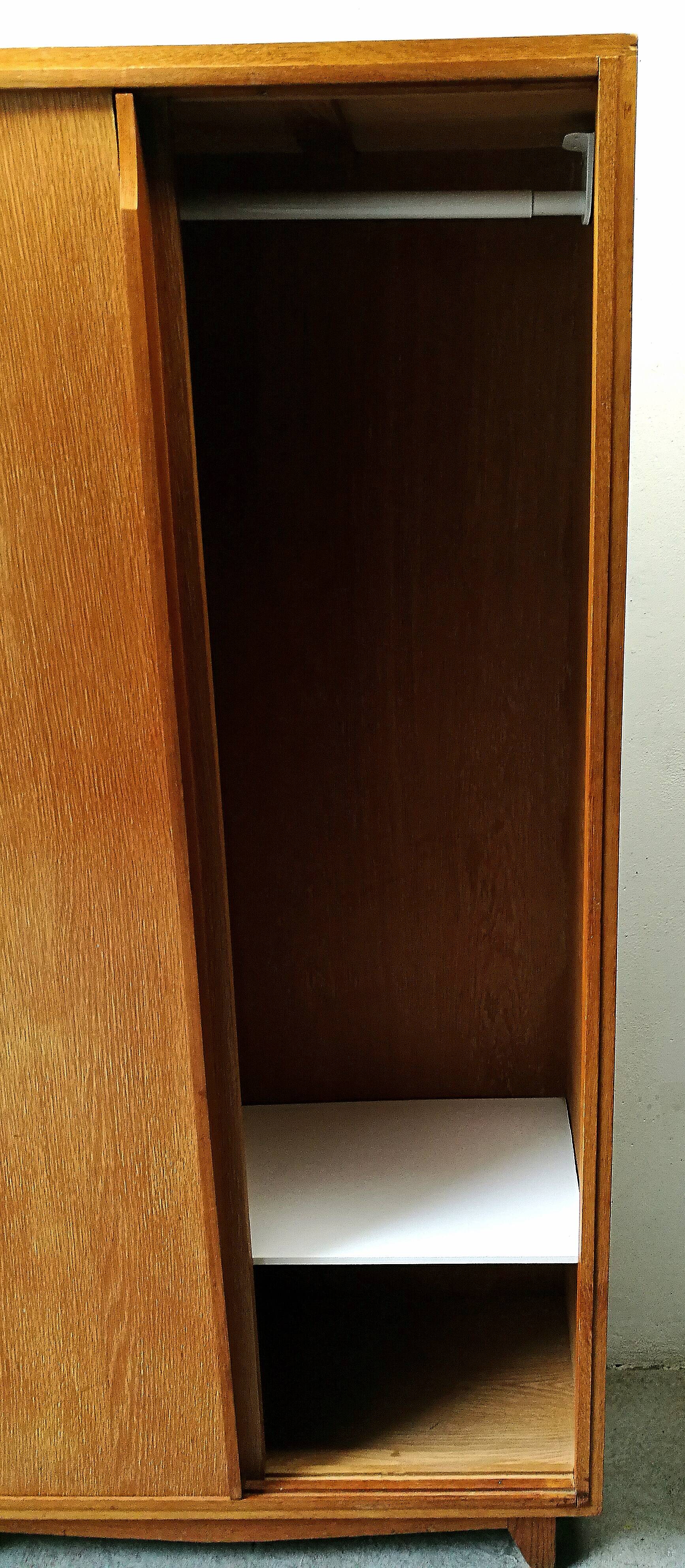 Wardrobre light oak sliding doors 1950