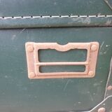 Green cardboard suitcase