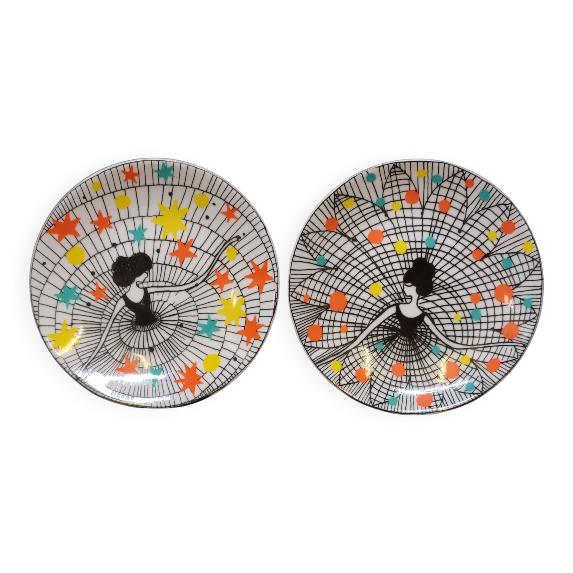 2 Petites Assiettes Fragonard Danseuses