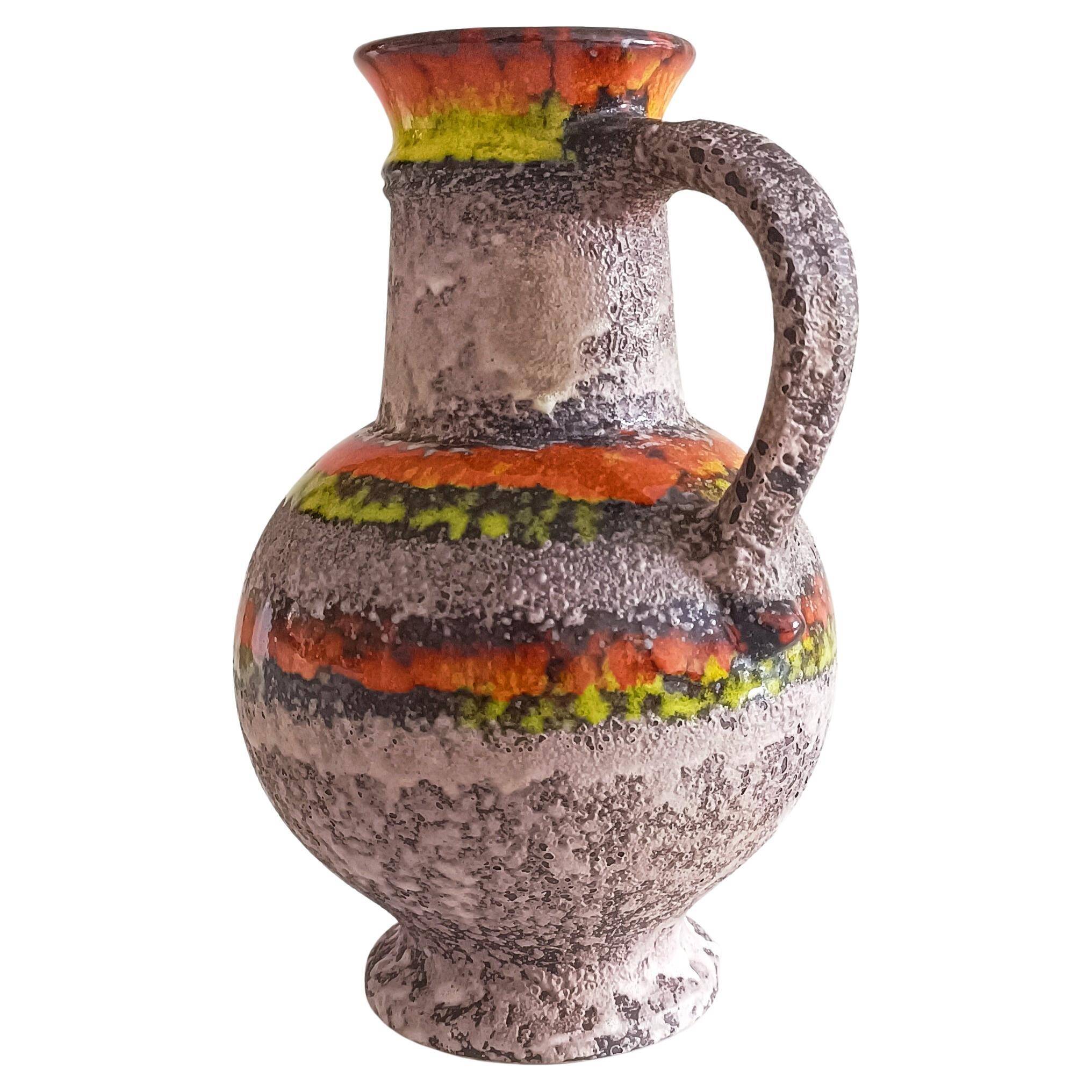 Mid Century West German Ceramic Pitcher by Heinz Hommerich for Übelacker, 1960s