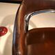 Chaise vintage en cuir et chrome vers 1970