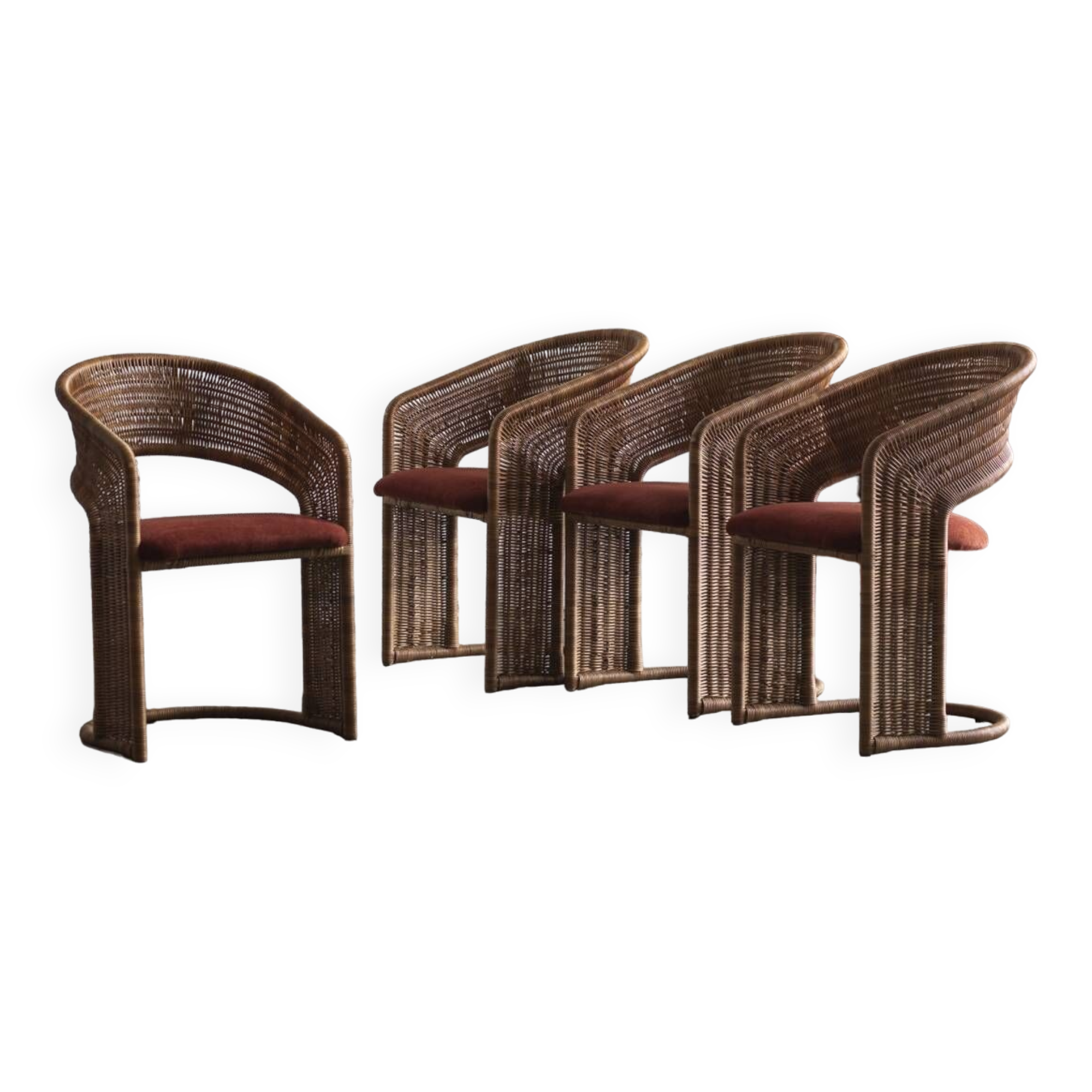 Set of 4 dining chairs by Luit van der Helm, Dutch design, 1980s