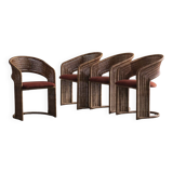 Set of 4 dining chairs by Luit van der Helm, Dutch design, 1980s