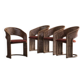 Set of 4 dining chairs by Luit van der Helm, Dutch design, 1980s