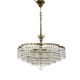 Vintage basket crystal chandelier Bakalowits & Söhne brass, Austria 1970s