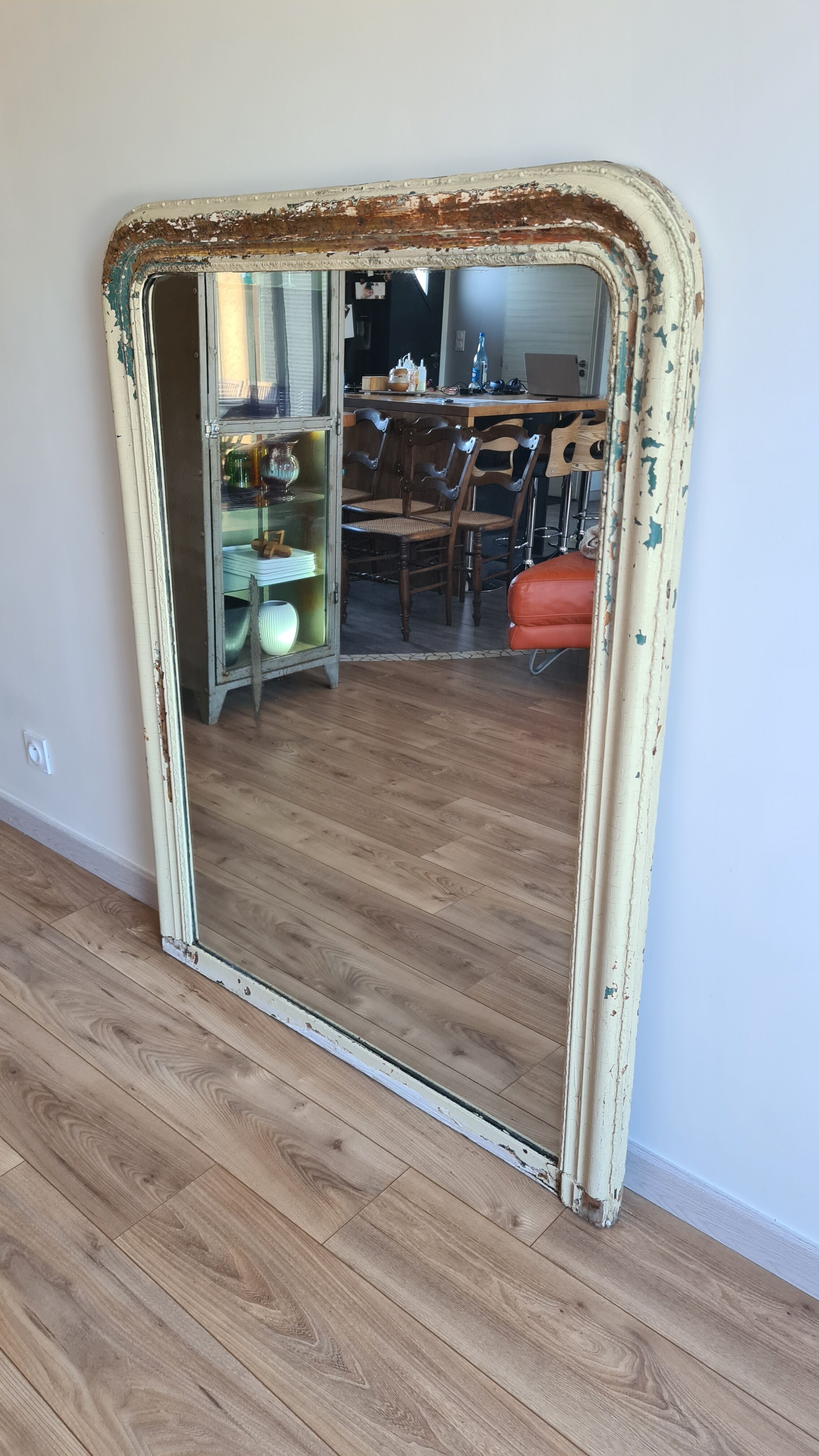 Mirror Louis Philippe shabby chic 139 x 106 cm