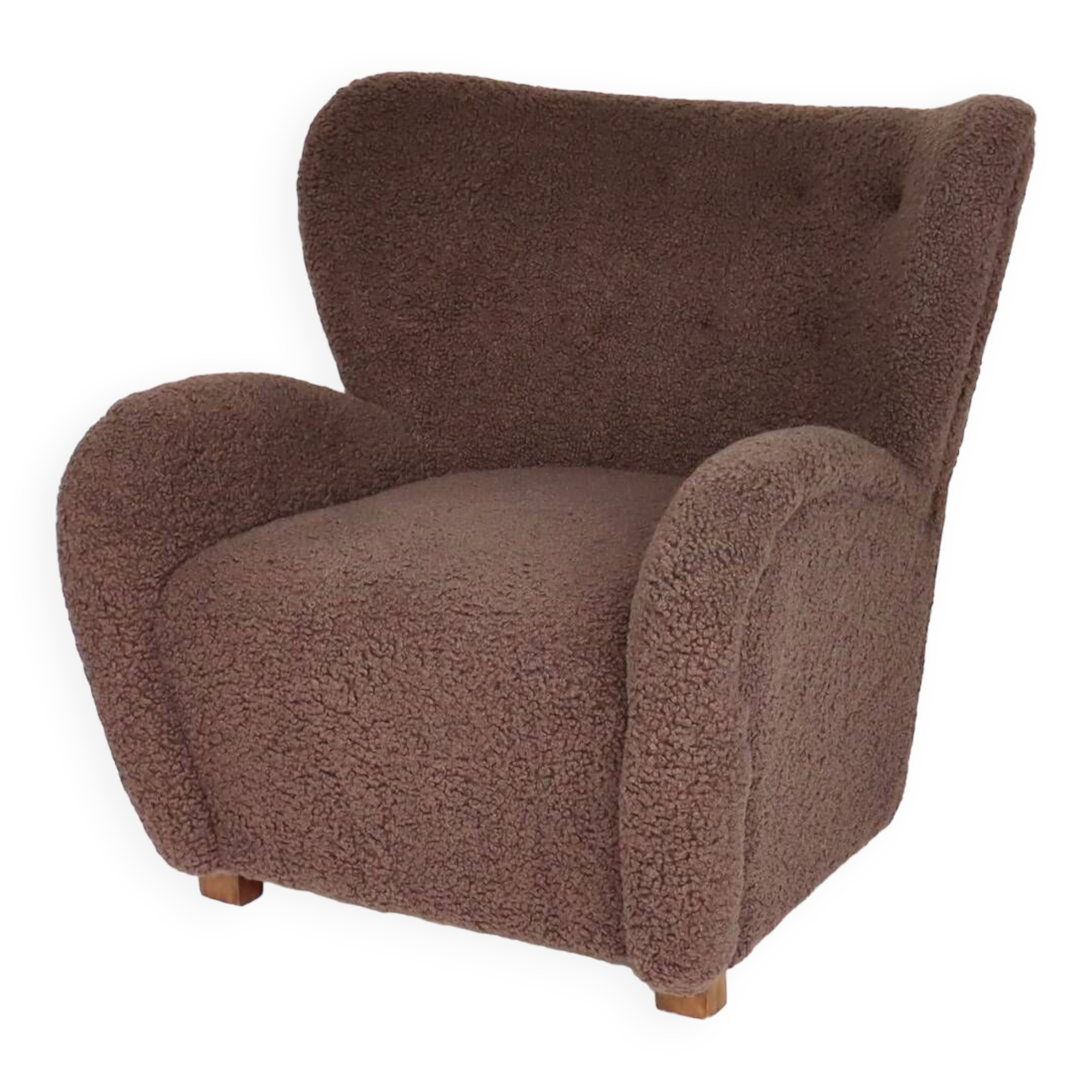 Terry fabric wing chair