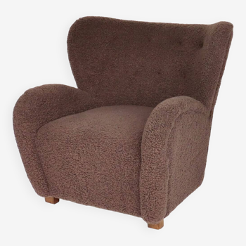 Terry fabric wing chair