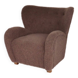 Terry fabric wing chair