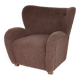 Terry fabric wing chair