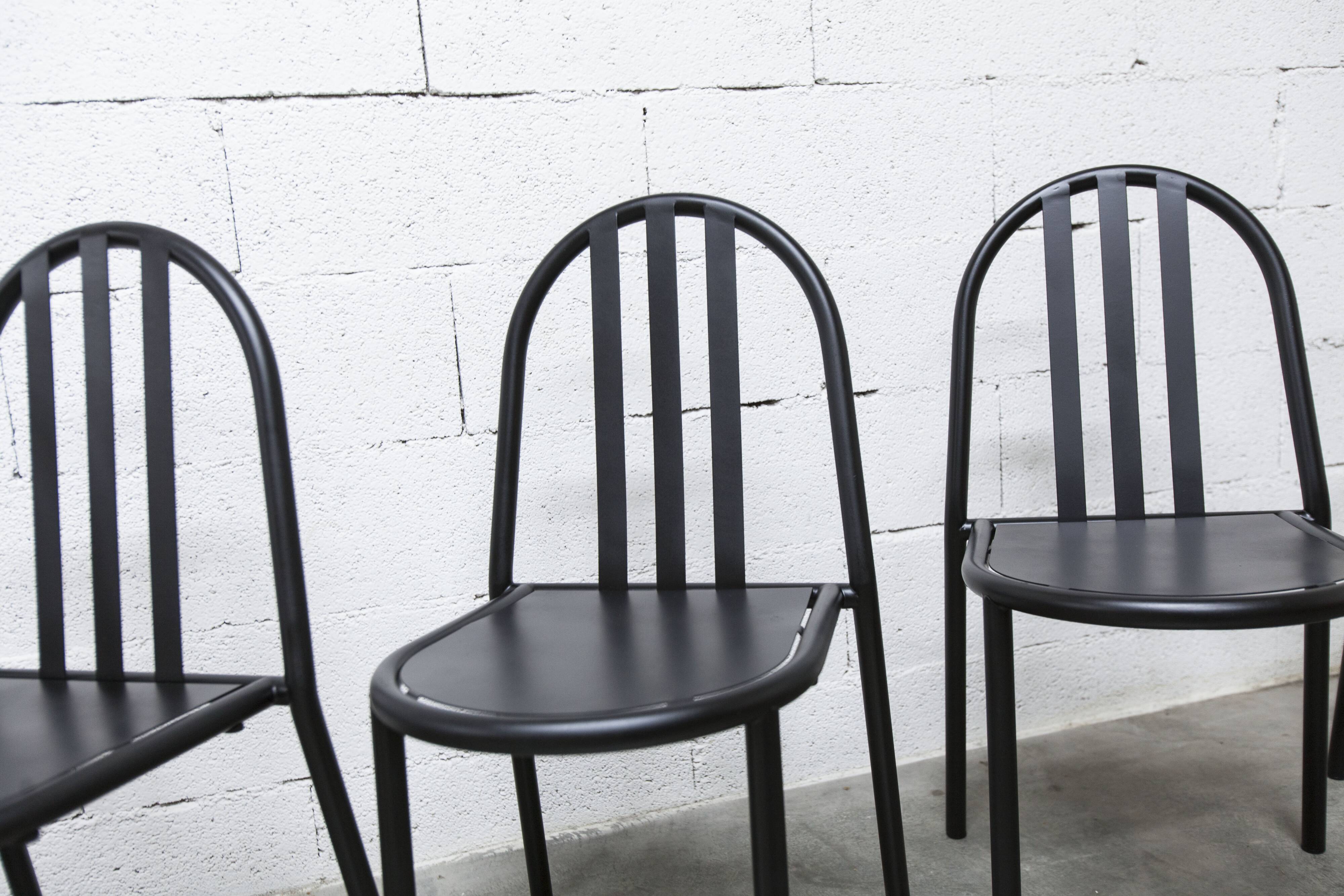 Set of 6 "202" model chairs by Robert Mallet Stevens 1980