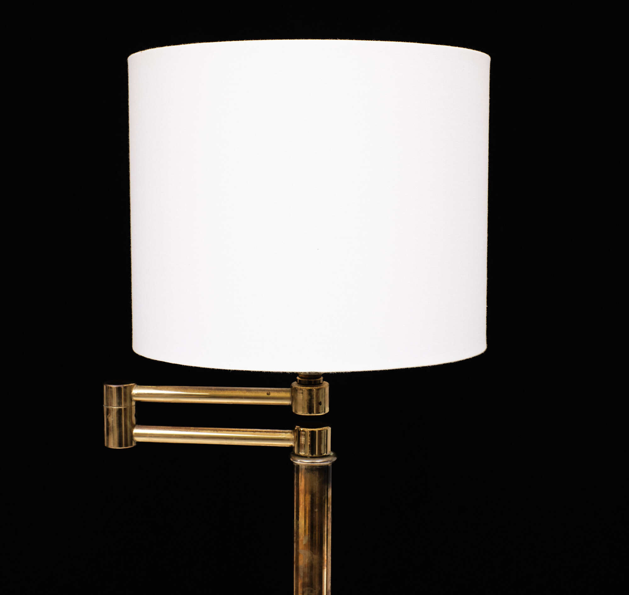 Brass swing arm desk lamp Deknudt 1970s