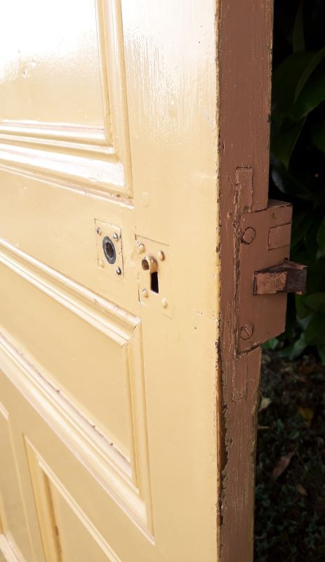 Landing door 210,3x85,6cm old molded