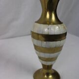 Vase laiton et nacre