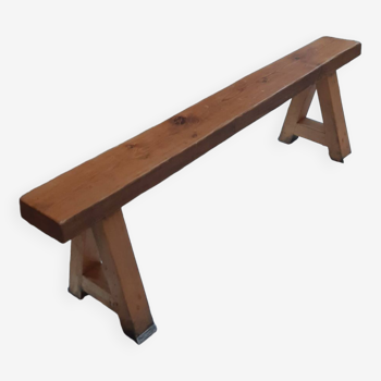 Solid wood bench