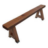 Solid wood bench