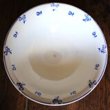 Blue salad bowl Digoin Art Deco Flowers