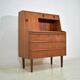 Danish sekretary teak 1960s vintage Scandinavian mid century