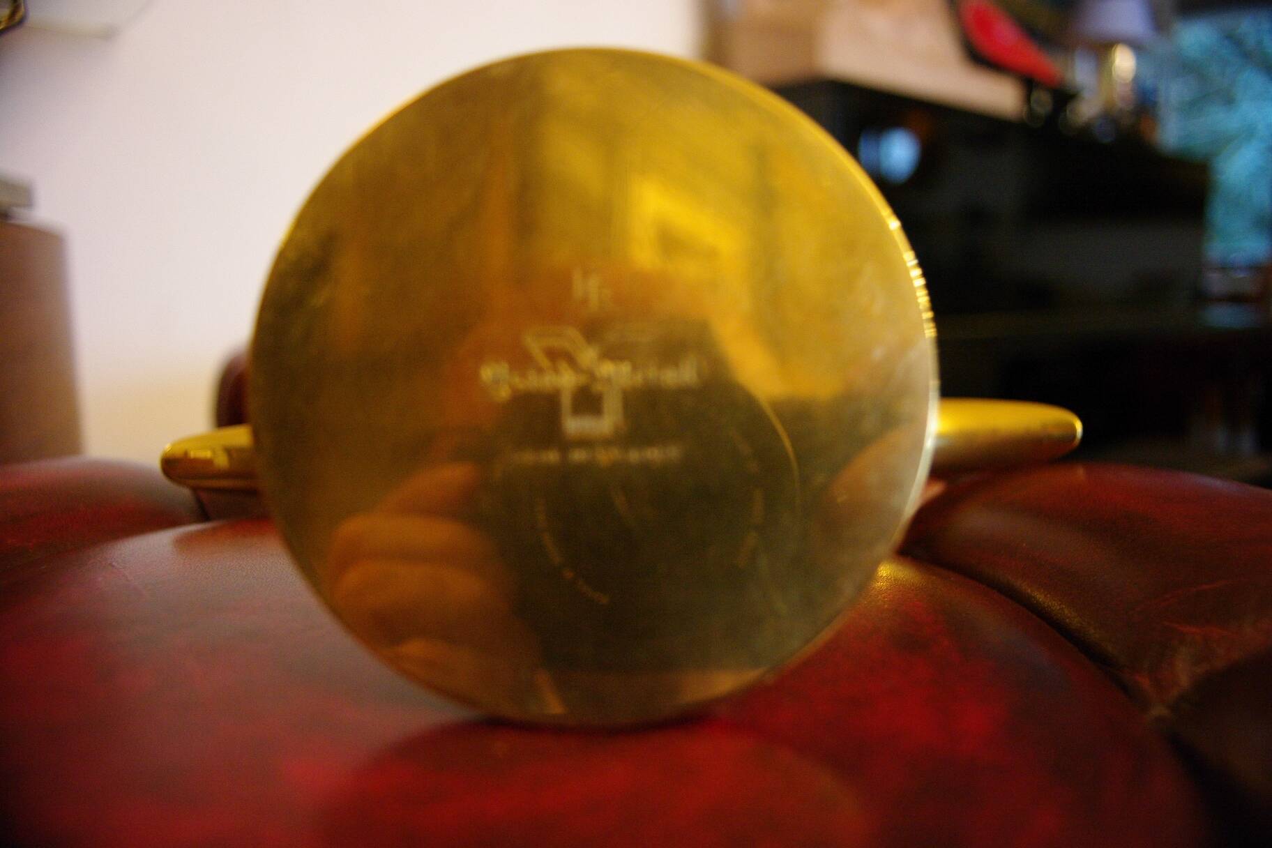 Pair of vintage brass candle holders by ivar alenius-bjork for ystad metal sweden 1939