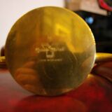 Pair of vintage brass candle holders by ivar alenius-bjork for ystad metal sweden 1939