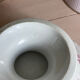 Magnificent antique compote fine porcelain with pink floral decoration.