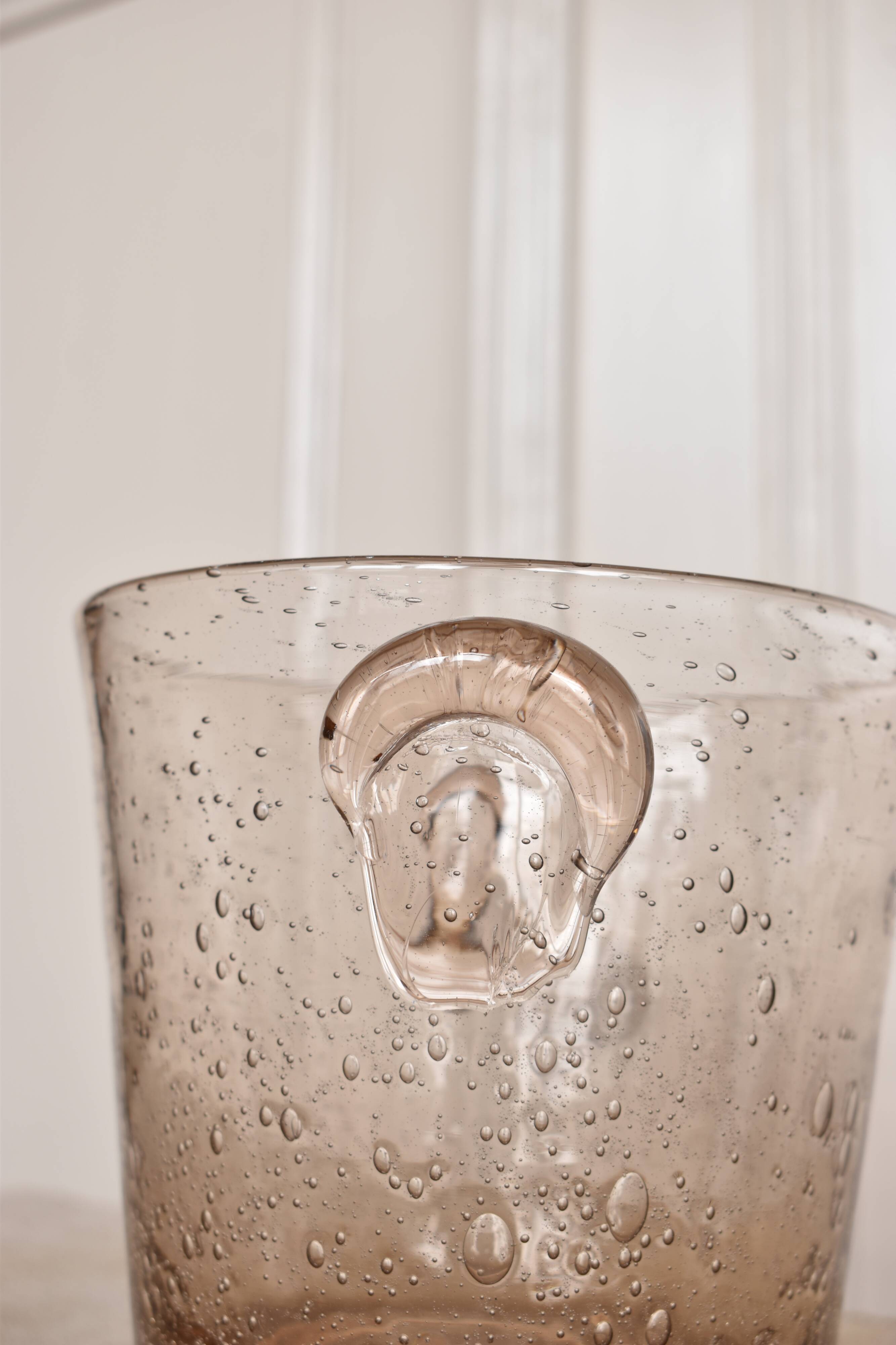 Ice bucket biot old bubble glass