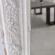 White lacquered wood mirror