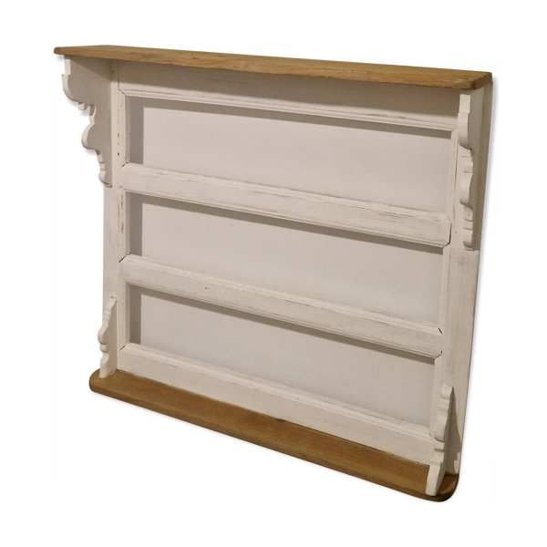 Ancienne étagère en pin blanchi